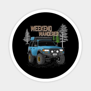 Toyota Land Cruiser Weekend Wanderer - Pacific Ocean Blue Toyota Land Cruiser for Outdoor Enthusiasts Magnet